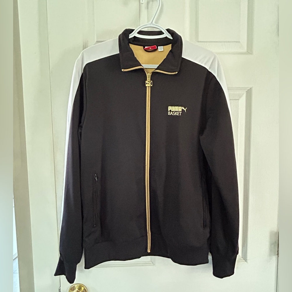 RARE puma x basket zip up jacket